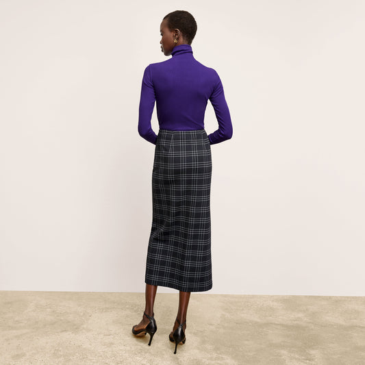 Amara Skirt - Knit Suiting :: Plaid