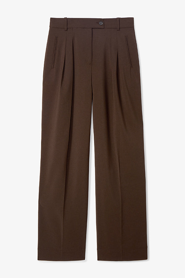 Bia Pleated Trouser - Air Twill :: Date