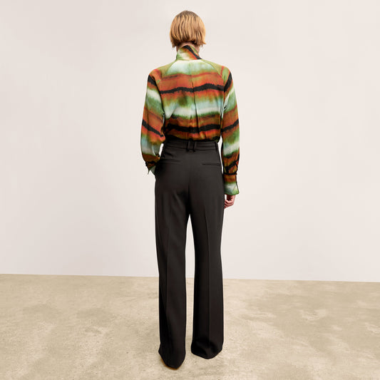 Bia Pleated Trouser - Everyday Crepe :: Black