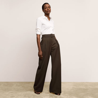 Bia Pleated Trouser - Air Twill :: Date