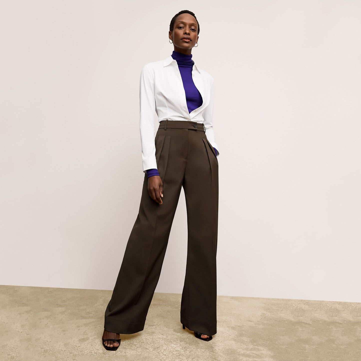 Bia Pleated Trouser - Air Twill :: Date