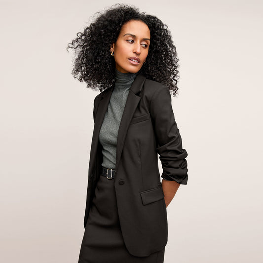 Yiyan Classic Blazer - Wool Twill :: Black