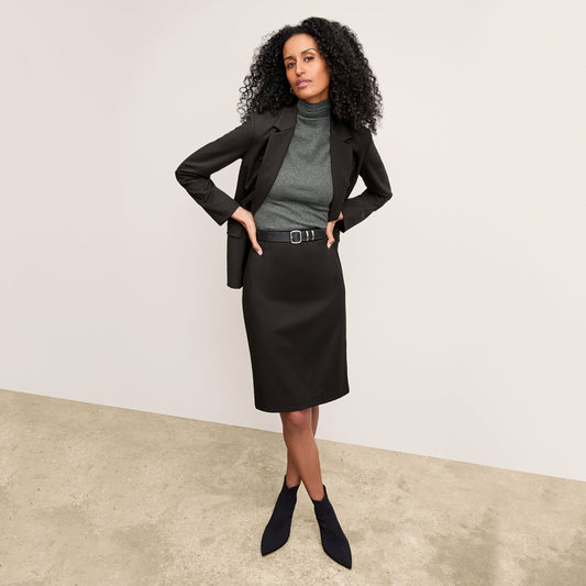 Yiyan Classic Blazer - Wool Twill :: Black