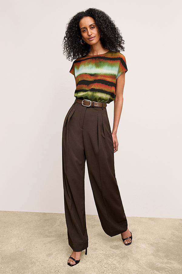 Bia Pleated Trouser - Air Twill :: Date