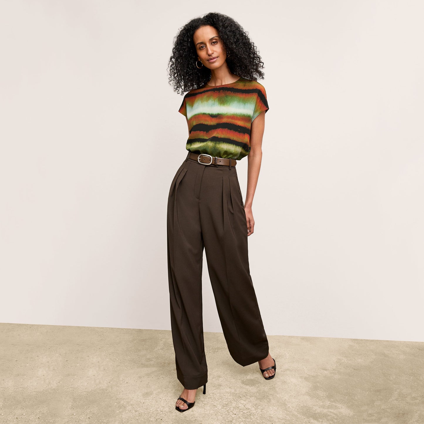 Bia Pleated Trouser - Air Twill :: Date