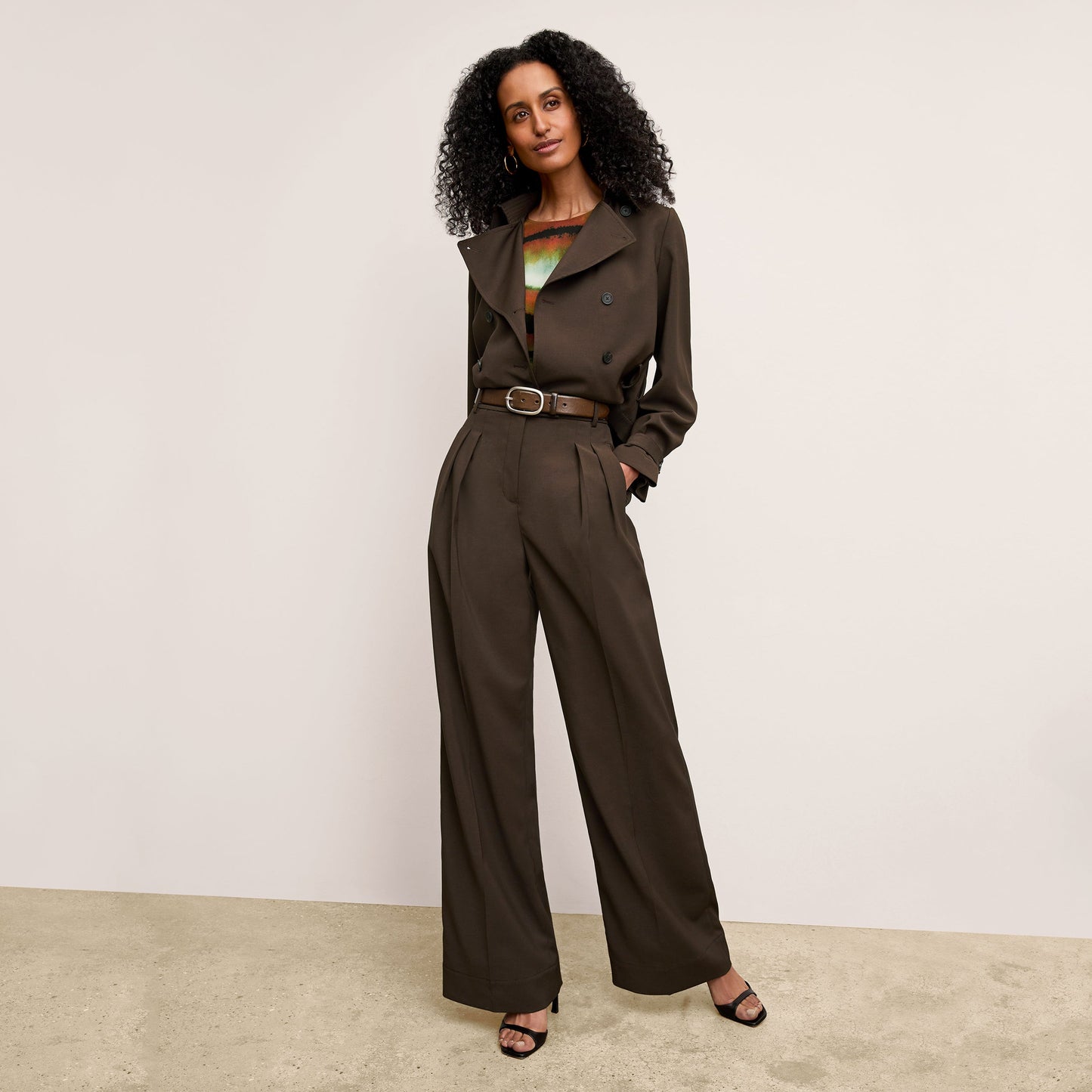 Bia Pleated Trouser - Air Twill :: Date