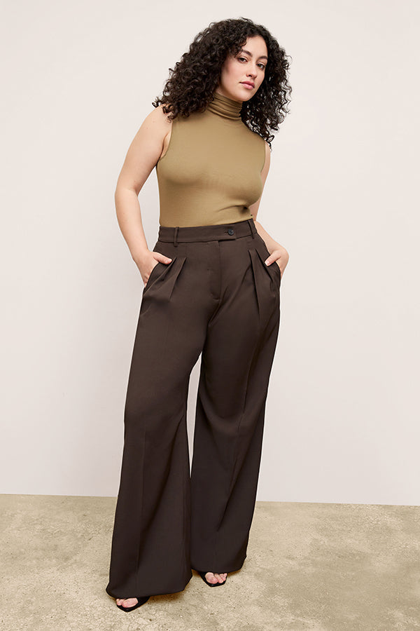 Bia Pleated Trouser - Air Twill :: Date