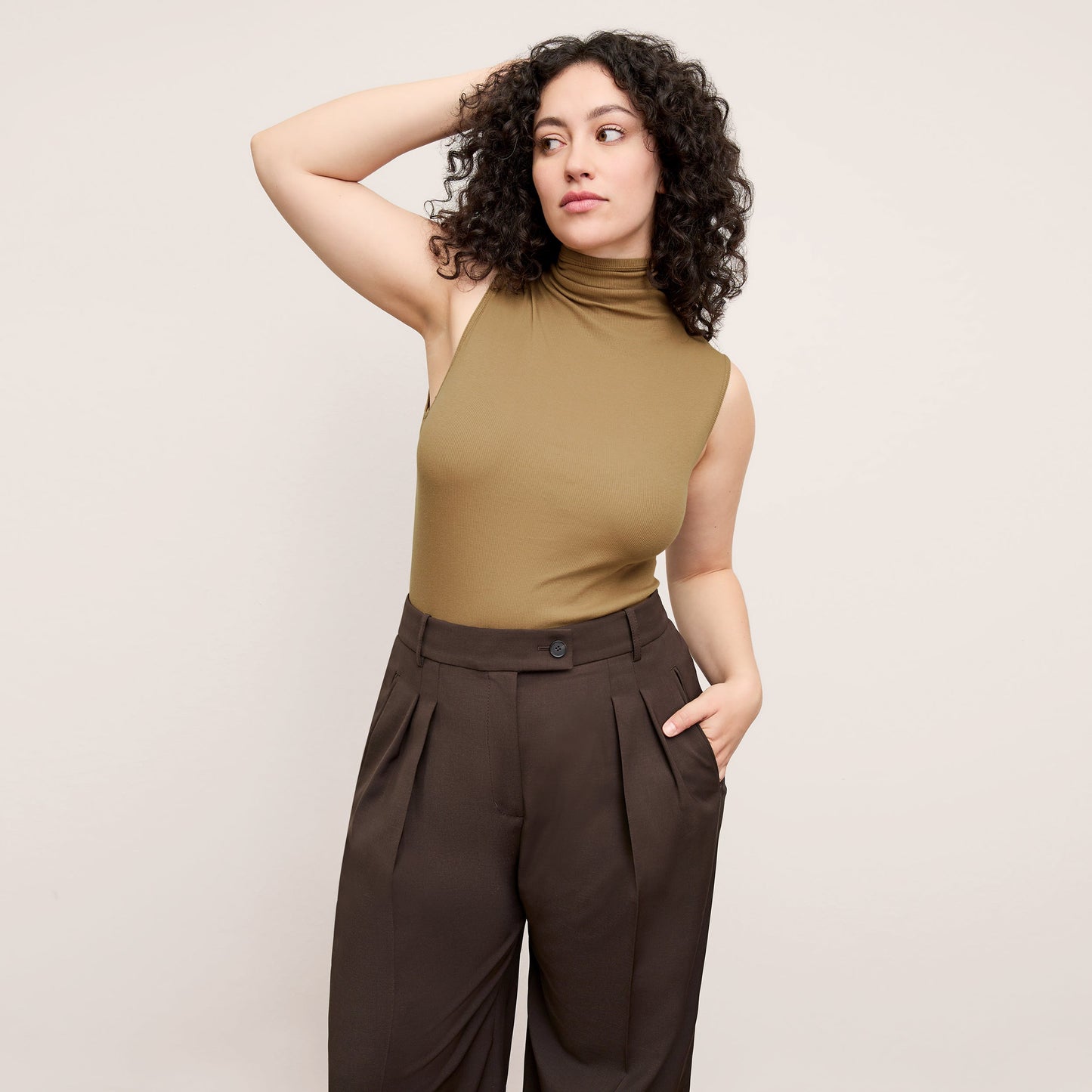Bia Pleated Trouser - Air Twill :: Date