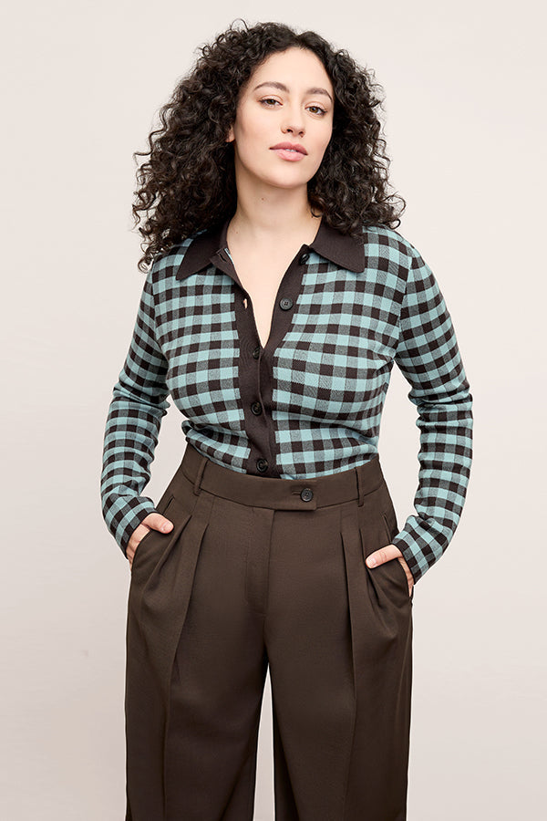 Bia Pleated Trouser - Air Twill :: Date