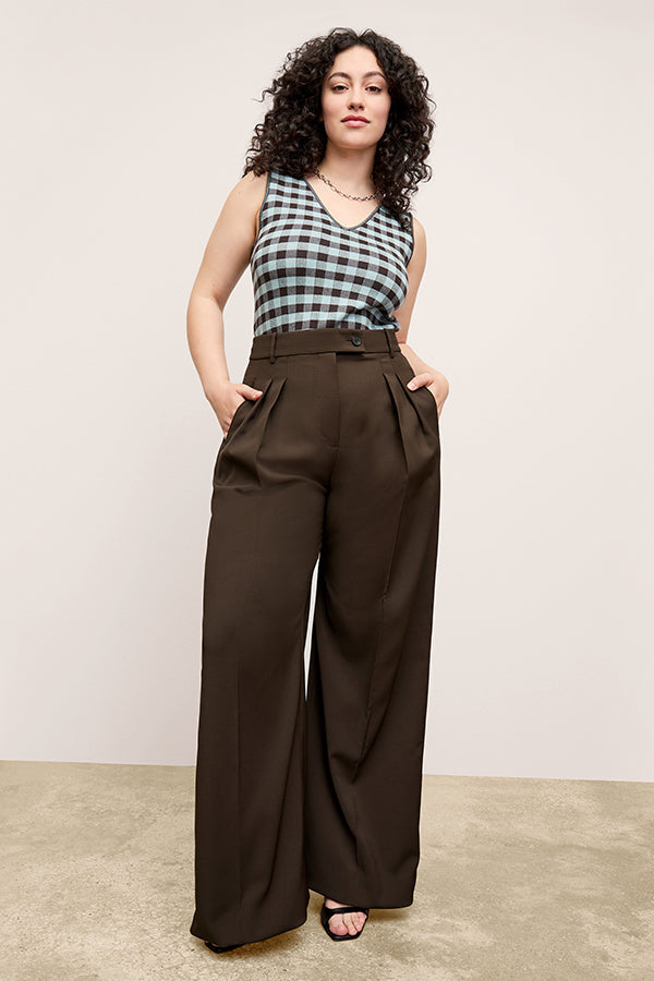 Bia Pleated Trouser - Air Twill :: Date