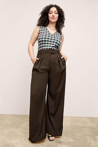 Bia Pleated Trouser - Air Twill :: Date