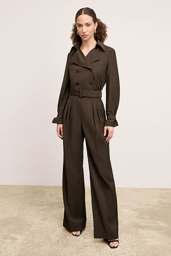 Bia Pleated Trouser - Air Twill :: Date