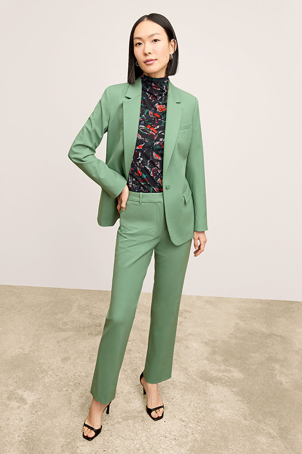 Yiyan Classic Blazer - Wool Twill :: Parisian Green