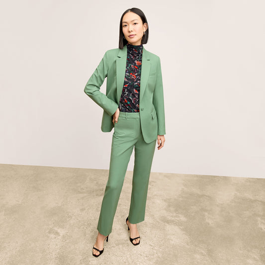 Yiyan Classic Blazer - Wool Twill :: Parisian Green
