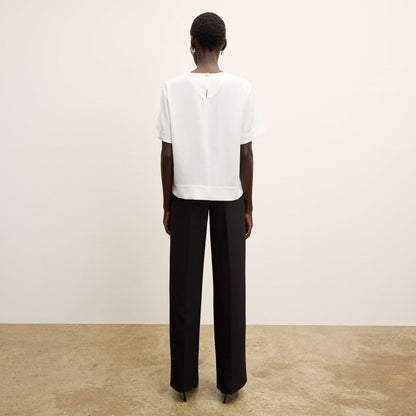 Annika Tee - Washable Silk :: Ivory