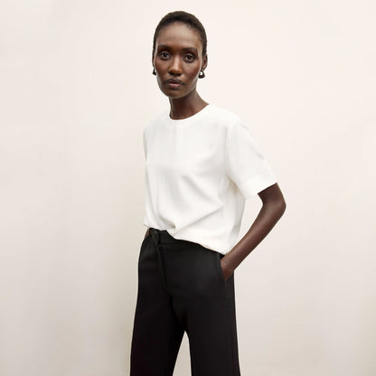 Annika Tee - Washable Silk :: Ivory