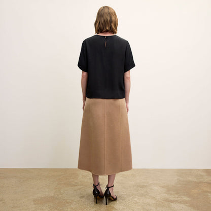 Annika Tee - Washable Silk :: Black