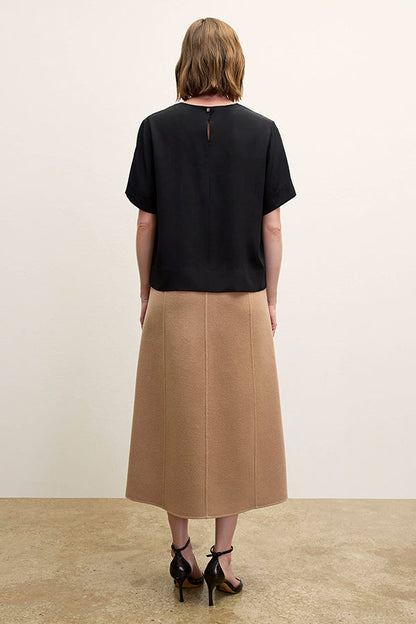 Annika Tee - Washable Silk :: Black