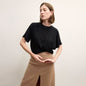 Annika Tee - Washable Silk :: Black