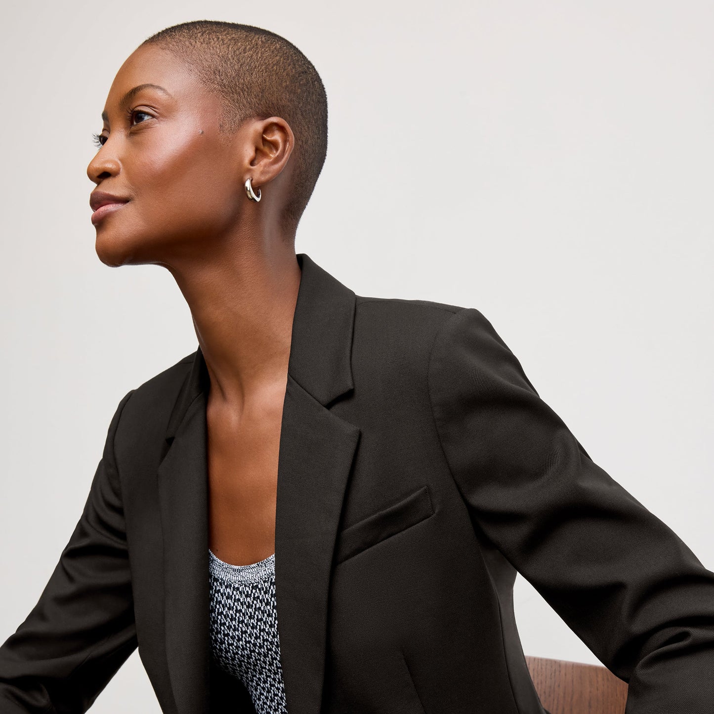 Yasmine Blazer - Wool Twill :: Black