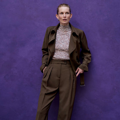 Bia Pleated Trouser - Air Twill :: Date