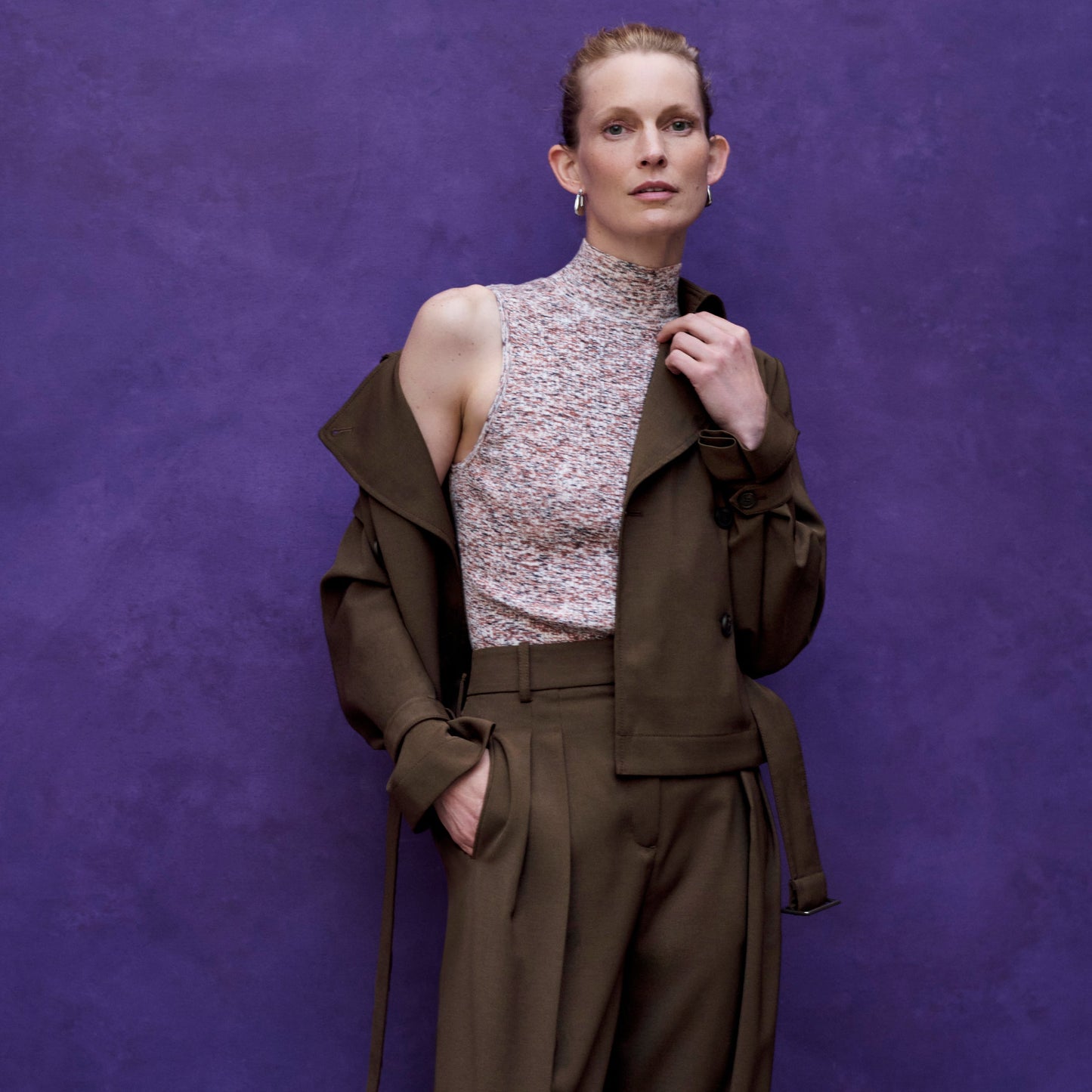Bia Pleated Trouser - Air Twill :: Date