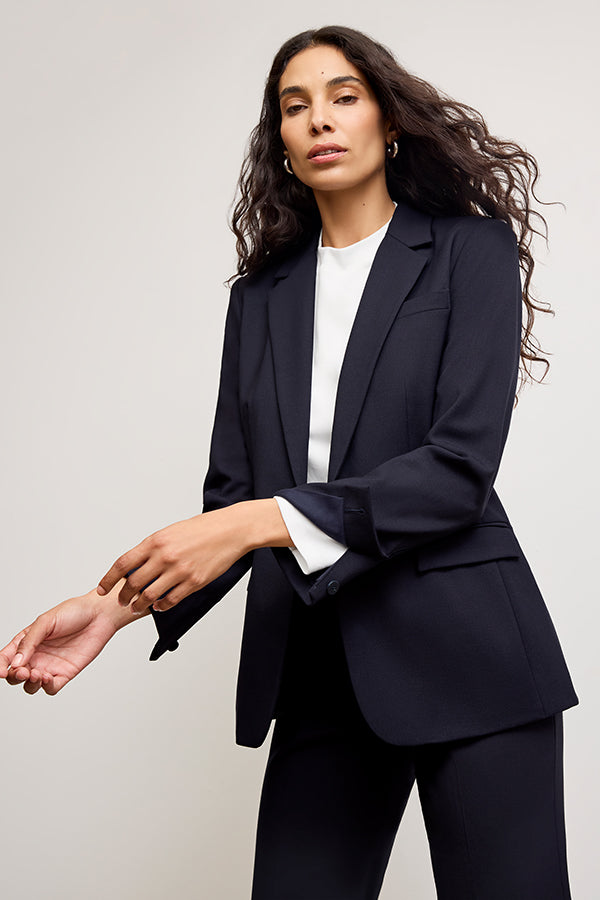 Yasmine Blazer - Wool Twill :: Dark Navy