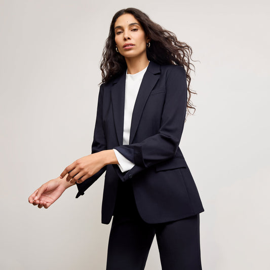 Yasmine Blazer - Wool Twill :: Dark Navy